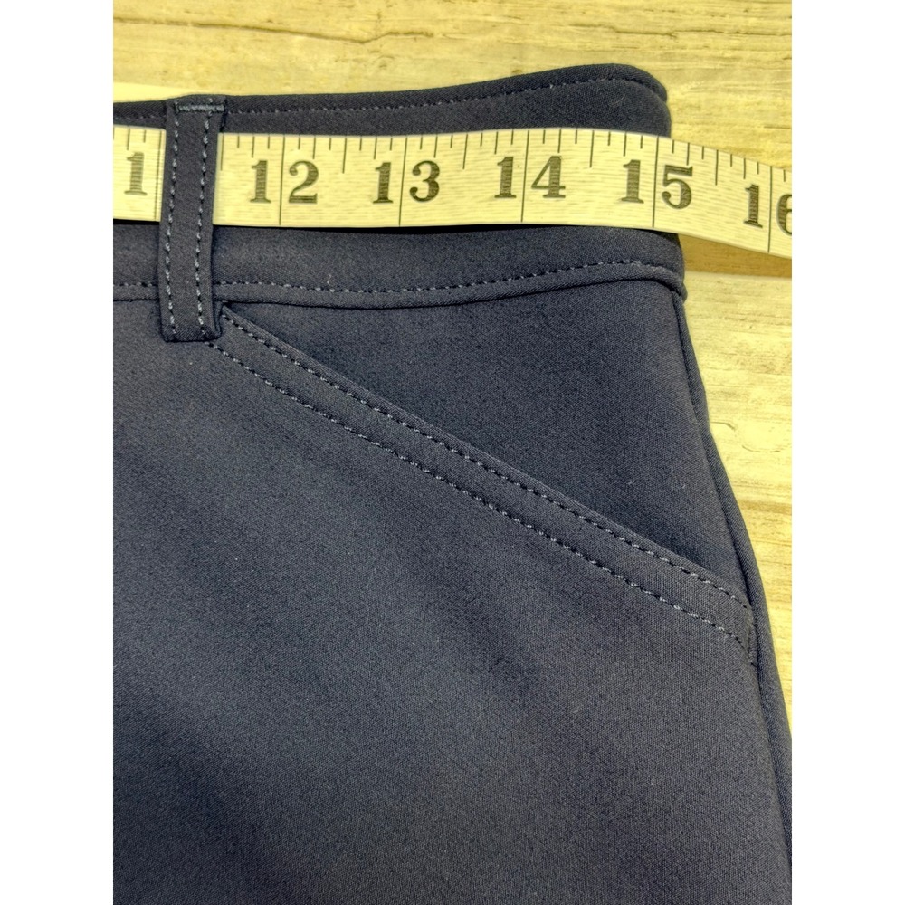 Chico's Fly Front Ankle Pant Passport Navy Blue Straight Leg Size 1(U.S. 8) NWT - Picture 7 of 9